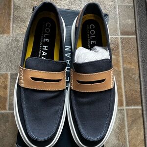 Cole Haan Men's GrandPro Rally Dark Blue Boat Shoe Loafers - Size 8